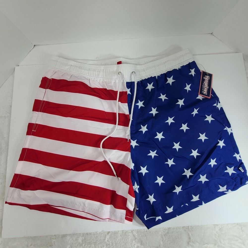 Tipsy Elves American Stars Stripes Patriotic Swim Mens Board Short Trunk XXL NWT